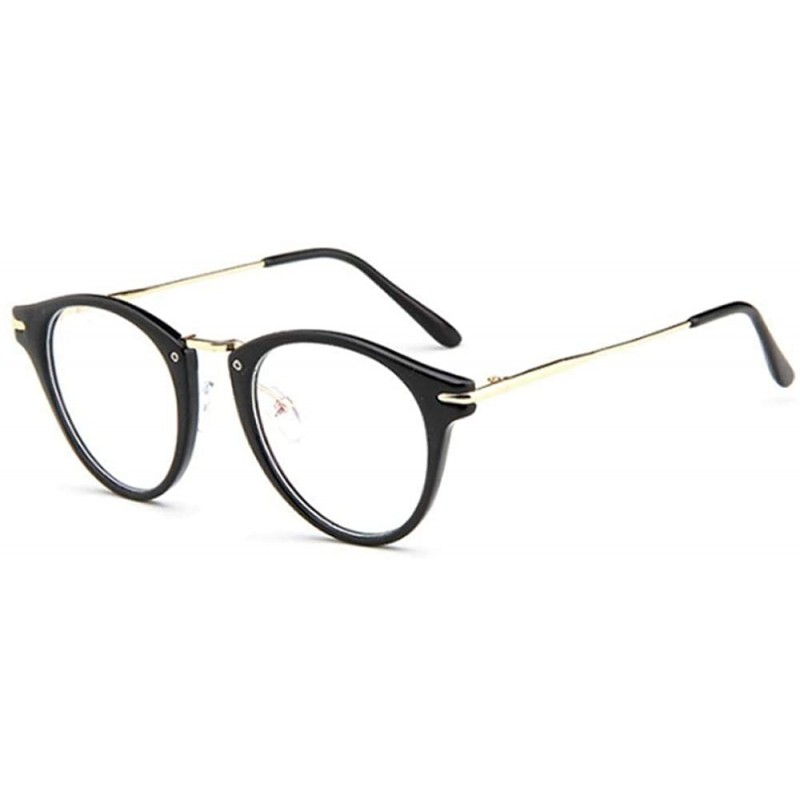 Aviator 2019 Transparent Metal Sunglasses Women Mirror Classic Vintage Street Black - Black - CZ18Y6TES8S $9.30