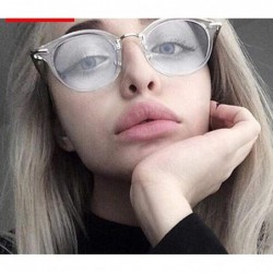 Aviator 2019 Transparent Metal Sunglasses Women Mirror Classic Vintage Street Black - Black - CZ18Y6TES8S $9.30