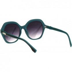 Square Spike Design Sunglasses Womens Fashion Square Frame Shades UV 400 - Olive Green (Smoke) - CZ18OUIXQ0H $8.97