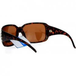 Butterfly Polarized Lens Oversize Rhinestone Bling Sparkling Womens Sunglasses - Tortoise - C712IID4MXN $11.77