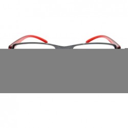 Square Slim Extra Ligh Weight Flexible Plastic Fashion Clear Lens Glasses - Red - CG11ORJMHE9 $9.25