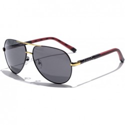 Aviator Blaine Polarized Sunglasses - Gold Black - CF1929LCMYI $45.91