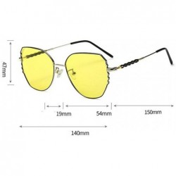 Goggle Hot fashion women cat polarized sunglasses brand designer metal frame sun photochromic goggles - Rose&gold - CD18MHTQ9...