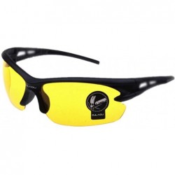 Goggle Crazy Explosion-Proof Lens Sunglasses Cycling Glasses Lenses - Black Frame Yellow Lenses Night Vision - 7V453633214 $8.65