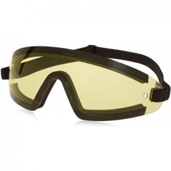 Sport Wrap Around Sunglasses - Black Frame/Yellow Lens - C7111KM1M5V $27.08