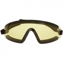 Sport Wrap Around Sunglasses - Black Frame/Yellow Lens - C7111KM1M5V $14.10