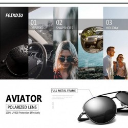 Round Polarized Aviator Sunglasses for Men - Metal Frame Sports UV 400 Protection Mens Women Sunglasses 2261 - CX18WEL6ATX $1...