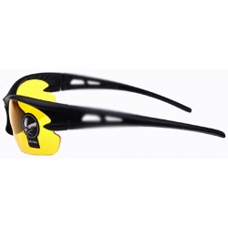 Goggle Crazy Explosion-Proof Lens Sunglasses Cycling Glasses Lenses - Black Frame Yellow Lenses Night Vision - 7V453633214 $8.65