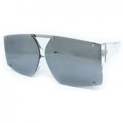 Oversized 8350 Premium Oversize XXL Women Brand Designer Square Bold Style Thick Frame Metal Candy Fashion Sunglasses - C618I...