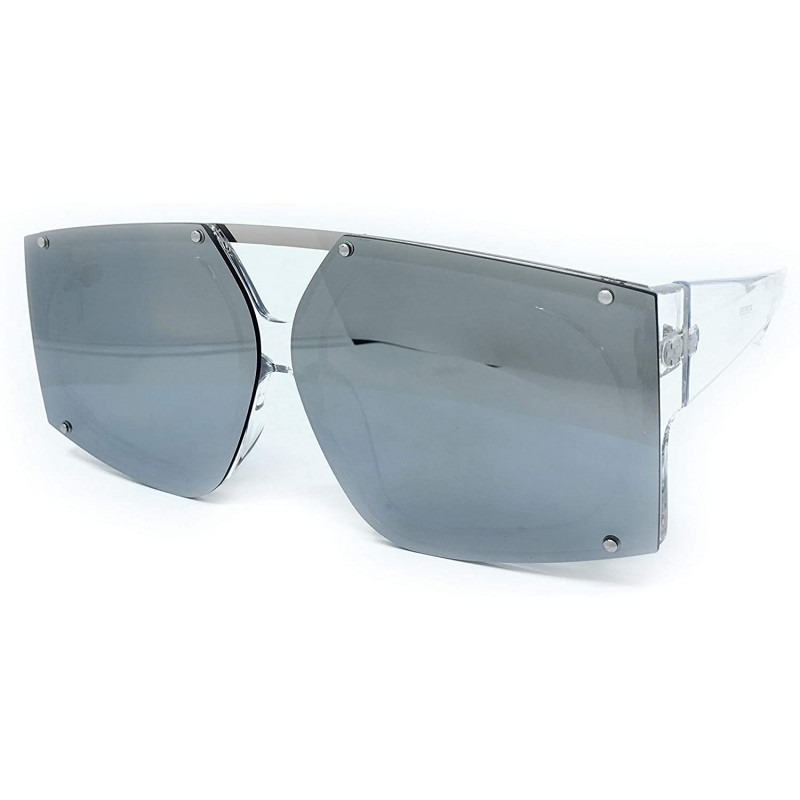 Oversized 8350 Premium Oversize XXL Women Brand Designer Square Bold Style Thick Frame Metal Candy Fashion Sunglasses - C618I...
