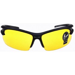 Goggle Crazy Explosion-Proof Lens Sunglasses Cycling Glasses Lenses - Black Frame Yellow Lenses Night Vision - 7V453633214 $8.65