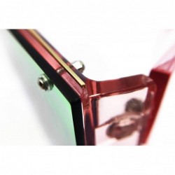 Oversized 8350 Premium Oversize XXL Women Brand Designer Square Bold Style Thick Frame Metal Candy Fashion Sunglasses - C618I...