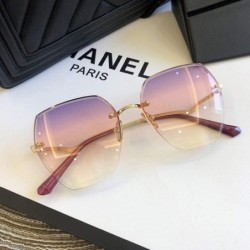 Rimless Fashion Rimless Sunglasses Gradient Accessories - C5197T9WO9H $40.81