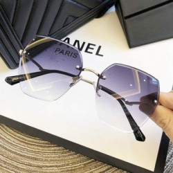 Rimless Fashion Rimless Sunglasses Gradient Accessories - C5197T9WO9H $40.81