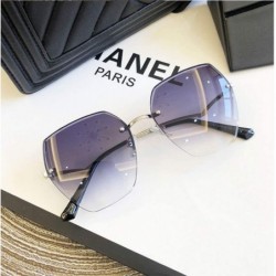 Rimless Fashion Rimless Sunglasses Gradient Accessories - C5197T9WO9H $40.81