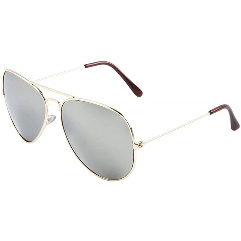 Sport Men Women Aviator Sunglasses Metal Frame Police Shades Patriotic - 1 Gold - CQ12O8UC9KM $11.06