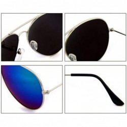 Oval Fashion Unisex 21SUNglasses Metal Frame with Case UV400 Protection - Black Frame/Black Lens - C318WH8ADAR $18.92