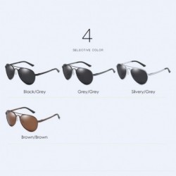 Aviator Male and Female Aluminum Magnesium Polarizing Sunglasses Anti-ultraviolet Polarizing Toad Driving Sunglasses - A - CI...