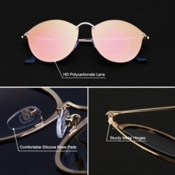 Square Retro Sunglasses Women 2019 Mirror Pink Round Vintage Sun Glasses Brand Designer Zonnebril Dames - Gun-green - C4197Y6...