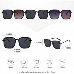 Square Diamond Decoration Legs Square Polarized Sunglasses for Men Women - C5 Red Gray Red - C01987AYYKM $13.51