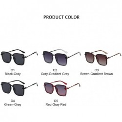 Square Diamond Decoration Legs Square Polarized Sunglasses for Men Women - C5 Red Gray Red - C01987AYYKM $13.51