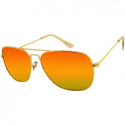 Sport Polarized Military style metal aviator sunglasses for men and women - Red - C018YIYUZWG $18.39