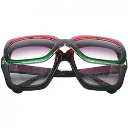 Square Women Oversized Square Flip Up Sunglasses Vintage Style Shades Eyewear - Color 2 - C618E5EN24U $22.04