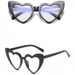 Oval Women Retro Fashion Heart-shaped Shades Sunglasses Integrated UV Glasses - F - CN18UN0I4N5 $16.85