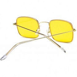 Rimless Vintage Small Square Sunglasses Women Red Yellow Clear Lens Sun Glasses Lady Retro Female Ocean Eyewear - C2198ZHEER0...