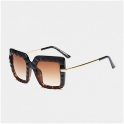 Square Square Sunglasses Women Shades Oversized Sun Glasses 2020 Luxury Vintage Hot New Trends - C8 Leoprad Brown - CF198KDK6...
