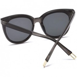 Cat Eye Polarized Sunglasses UV Protection Vintage Sun Glasses for Women Men - Gray&champagne - CU18DN54MXU $10.32