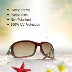 Sport Fashionable Bifocal Reading Sunglasses Readers for Women Bi Focal Glasses UV Protection - Black - CA183G2LUSD $23.12