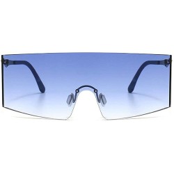 Oversized 2020 fashion square large frame windproof male retro brand designer sunglasses female 8818 - Light Blue - CL1999936...