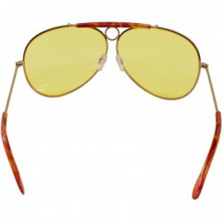 Aviator Yellow Aviator Sunglasses - C9115275U2V $14.83