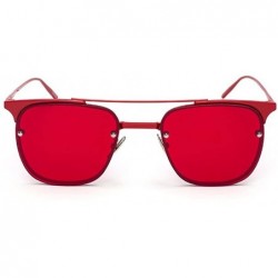 Goggle Colorful color metal sunglasses - Red Color - CE12JTH0BSH $34.46