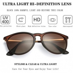 Sport Polarized Sunglasses for Women Classic Round Retro Sun Glasses - A4 Brown Frame/Brown Gradient Lens - C019468TG06 $16.23