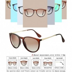 Sport Polarized Sunglasses for Women Classic Round Retro Sun Glasses - A4 Brown Frame/Brown Gradient Lens - C019468TG06 $16.23