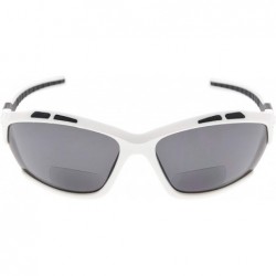 Goggle Unbreakable Sunglasses Baseball Softball - White/Grey Lens - CS12N0BHA66 $24.34