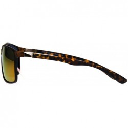 Rectangular TAC Polarized Lens Sunglasses Mens Thin Light Weight Rectangular Mirrored - Tortoise (Fuchsia Mirror) - CK1897Q7I...