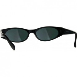 Oval Womens Super Slim Sunglasses Oval Frame Modern Style Shades Mirror Lens - Black (Pink Mirror) - C4180ZY2EWH $8.05