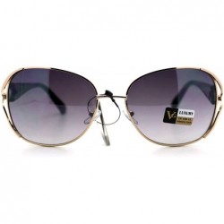 Oval Women's Luxurious Sunglasses Classy Designer Fashion Eyewear - Black Red - C0123KGVOSJ $7.92
