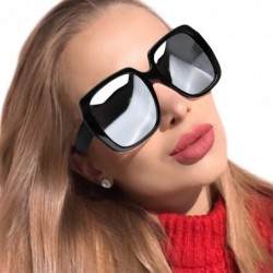 Oversized Oversized Square Suglasses for Women Polarized - Fashion Vintage Classic Shades for Outdoor UV Protection - CK18UWI...