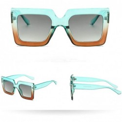 Rimless Women Man Square Big Frame Sunglasses Eyewear Retro Unisex Fashion Sunglasses - D - CE18SQRN0R3 $9.13