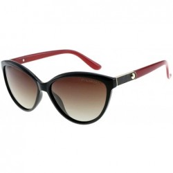 Oversized Shades Classic Oversized Polarized Sunglasses for Women 100% UV Protection - Red - CM18KR7U65N $26.68