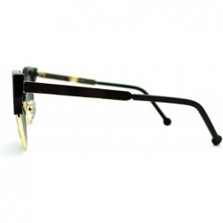 Round Round Cateye Sunglasses Womens Sexy Retro Fashion Shades - Black - C711FTVTXXR $11.25