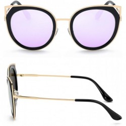 Oversized Oversized Cateye Sunglasses for Women Mirrored Polarized Eyewear for Women UV400 Protection - C1194CCIKTQ $16.14