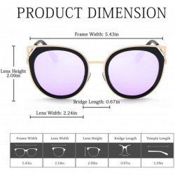 Oversized Oversized Cateye Sunglasses for Women Mirrored Polarized Eyewear for Women UV400 Protection - C1194CCIKTQ $16.14