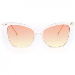 Butterfly Fashion Sunglasses Womens Square Butterfly Frame Ombre Color Lens - Clear (Red Yellow) - C7183Z8Y425 $22.27
