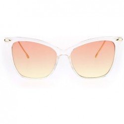 Butterfly Fashion Sunglasses Womens Square Butterfly Frame Ombre Color Lens - Clear (Red Yellow) - C7183Z8Y425 $15.05