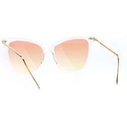 Butterfly Fashion Sunglasses Womens Square Butterfly Frame Ombre Color Lens - Clear (Red Yellow) - C7183Z8Y425 $15.05